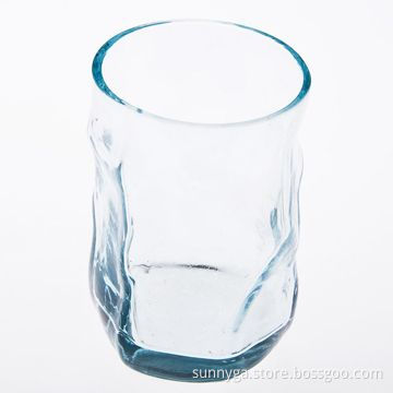 Color Drinking Glass with Unequal Shape, Made of Blown Material, with 300mL Capacity